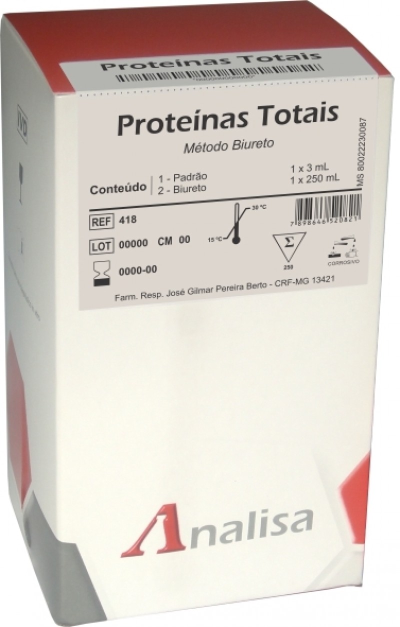 PROTEINAS TOTAIS - PP CAT 418 - 250 ml ANALISA