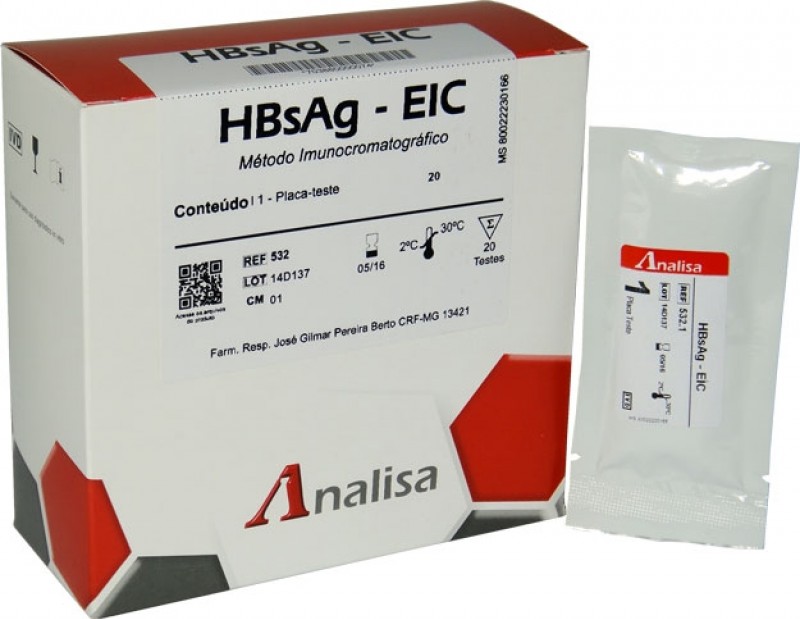 HBsAg - EIC CAT 532 - 20 TESTES ANALISA