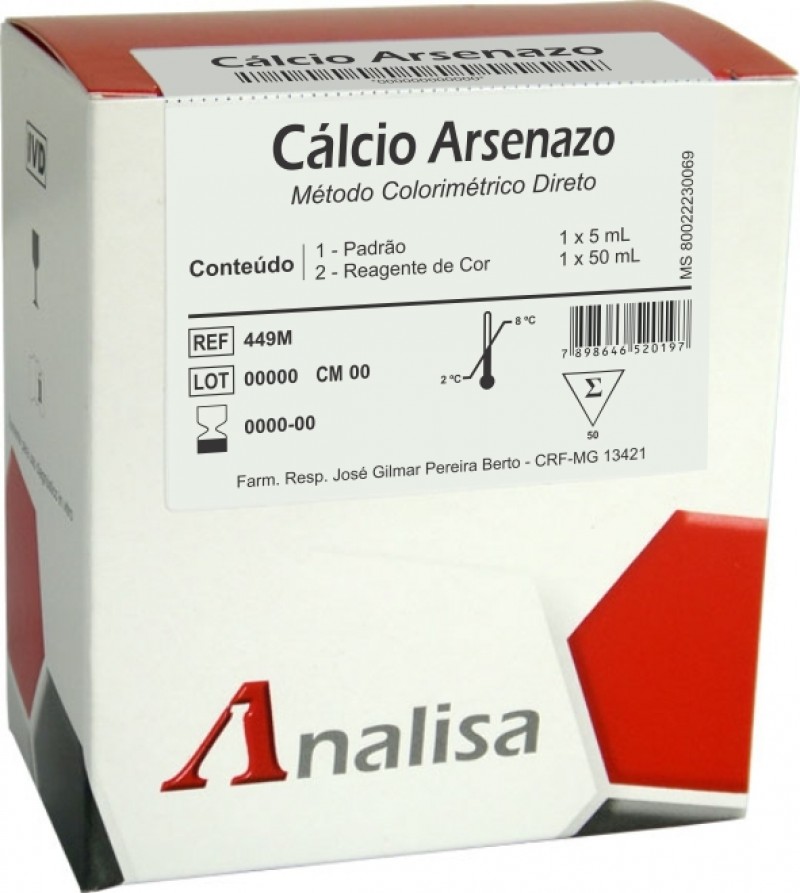 CALCIO ARSENAZO - PP CAT 449 - 2 x 50 ml ANALISA