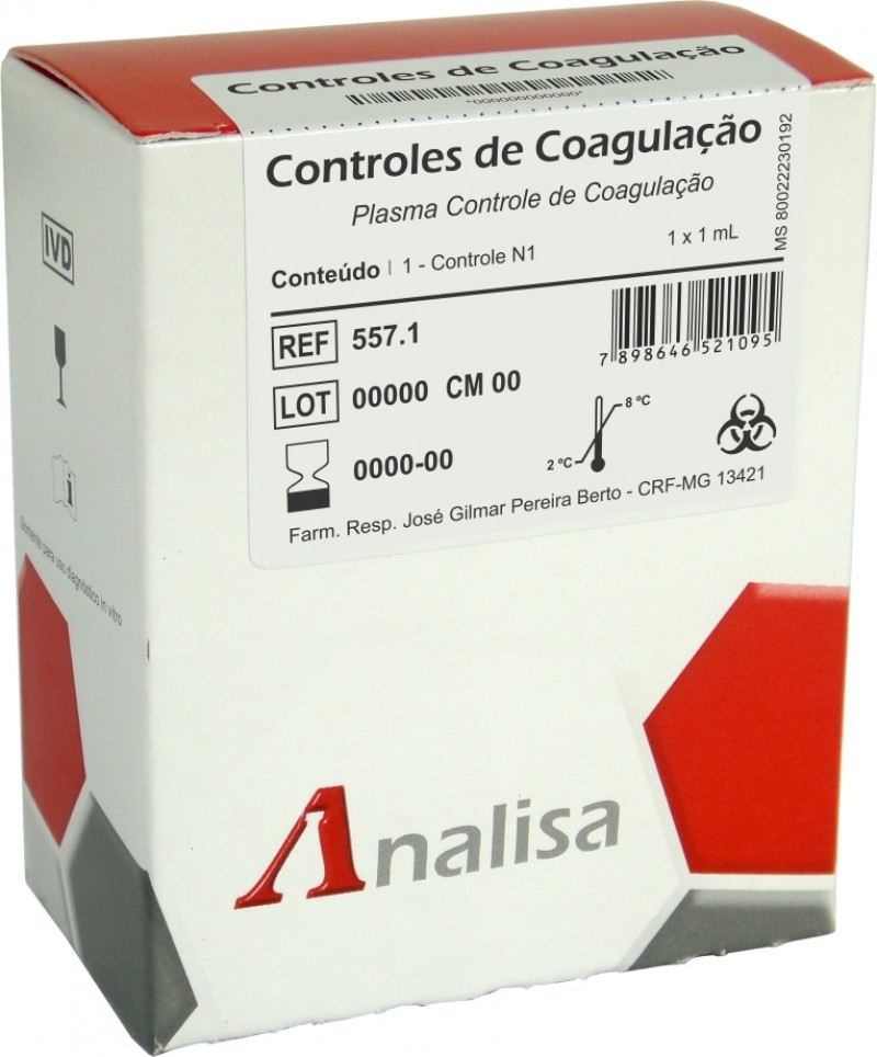 CONTROLE DE COAGULACAO N1 CAT 557.1 - 1